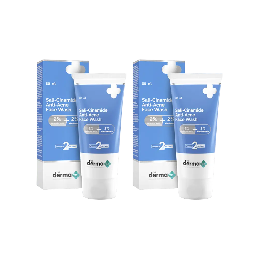 The Derma Co Sali-Cinamide Anti-Acne Face Wash (80ml) - 2 Piece