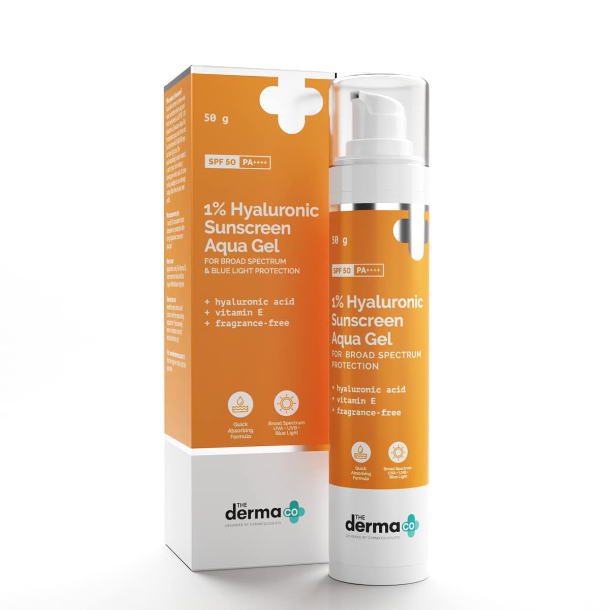 The Derma Co 1% Hyaluronic Sunscreen Aqua Gel SPF 50 PA++++