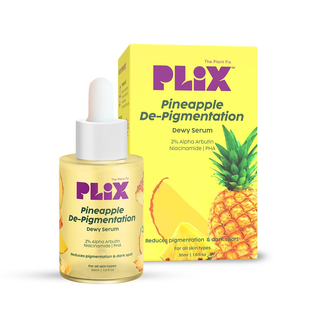 PLIX 2% Alpha Arbutin Pineapple Face Serum for pigmentation & dark spots