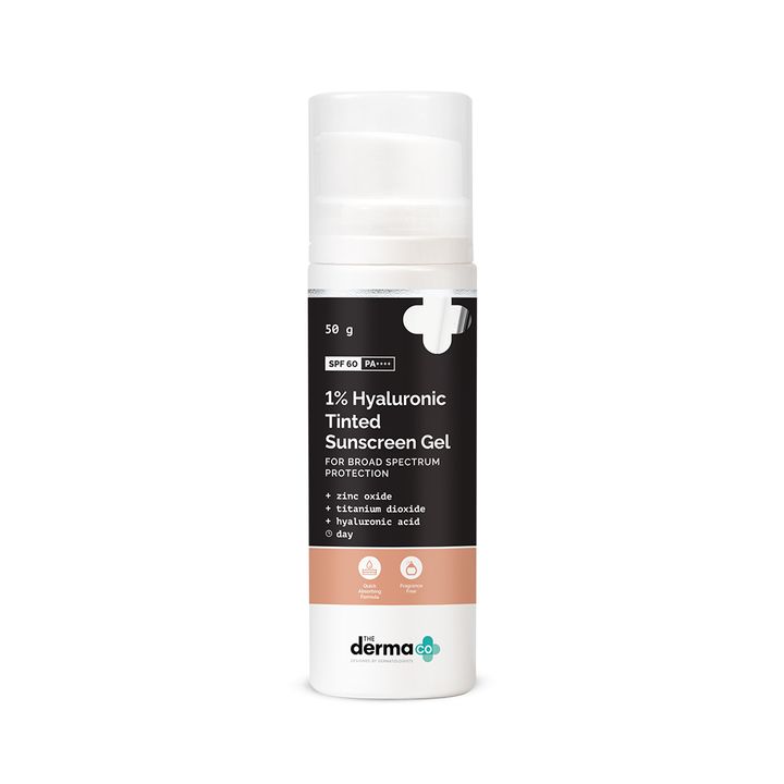 1% Hyaluronic Tinted Sunscreen Gel for Broad Spectrum Protection - 50g