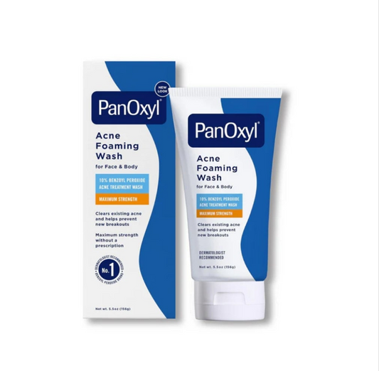 PanOxyl Acne Foaming Wash Benzoyl Peroxide 10% Maximum Strength - 156g