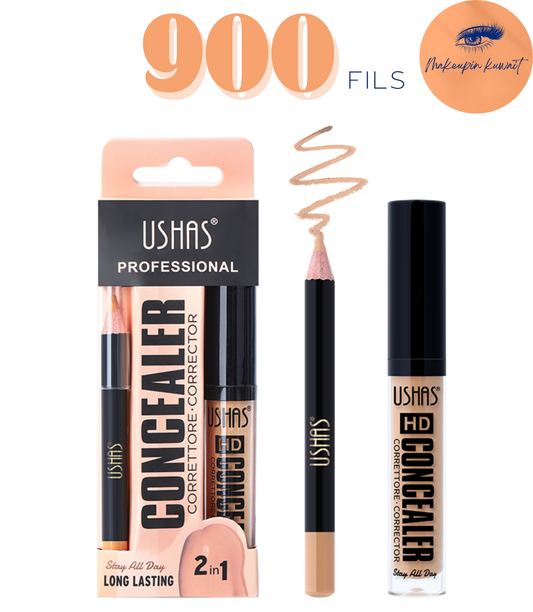 Ushas 2-in-1 HD Concealer & Corrector Set – Long-Lasting Coverage | 900 fils