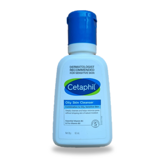 Cetaphil Oily Skin Cleanser , Daily Face Wash for Oily, Acne prone Skin , Gentle Foaming, 60ml