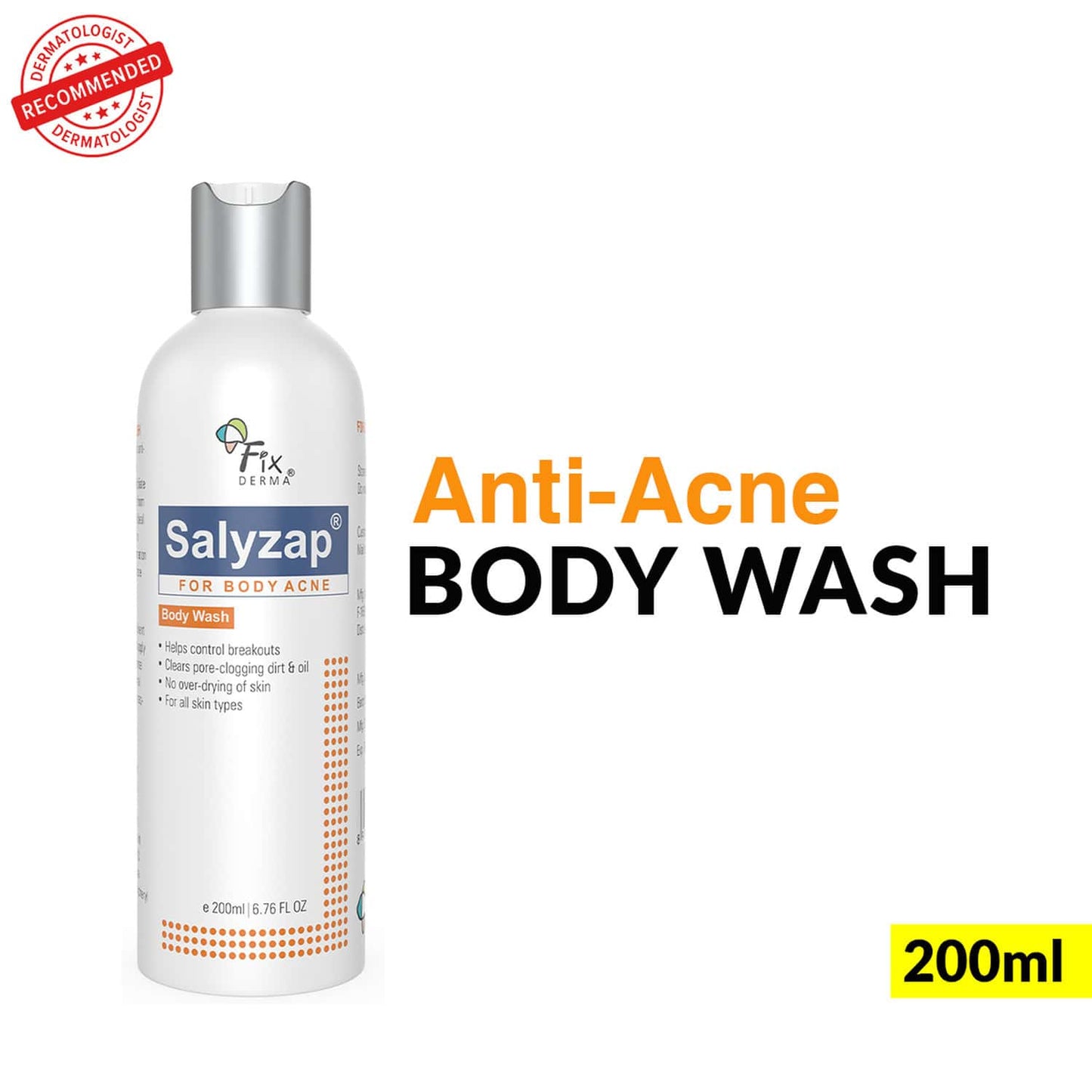 Fixderma Salyzap Acne Body Wash 200ml