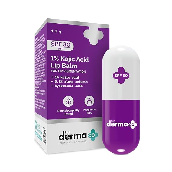 The Derma Co. 1% Kojic Acid Lip Balm with SPF 30 (4.5g)