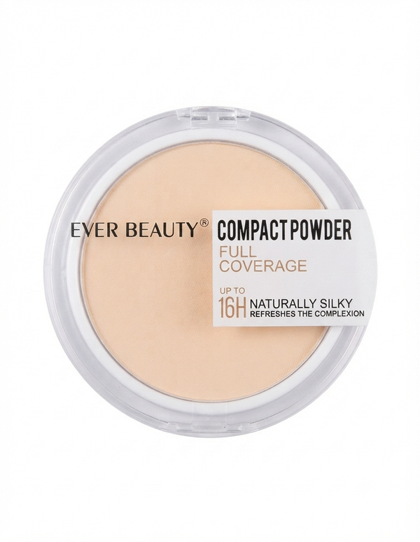 Ever Beauty Full Coverage Compact Powder – 16H Naturally Silky Finish