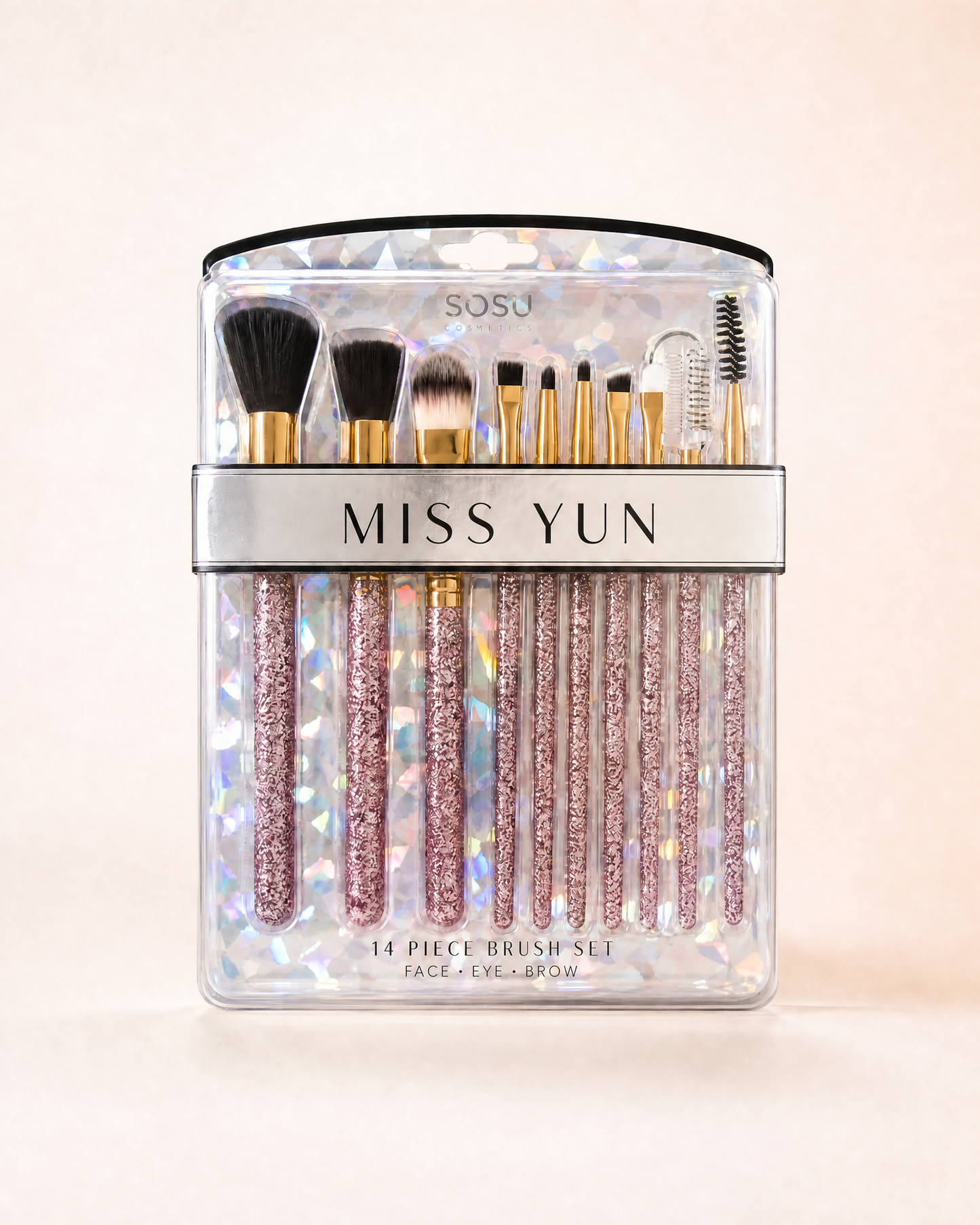 Cosmetics Miss Yun 14-Piece Makeup Brush Set – Face, Eye & brow