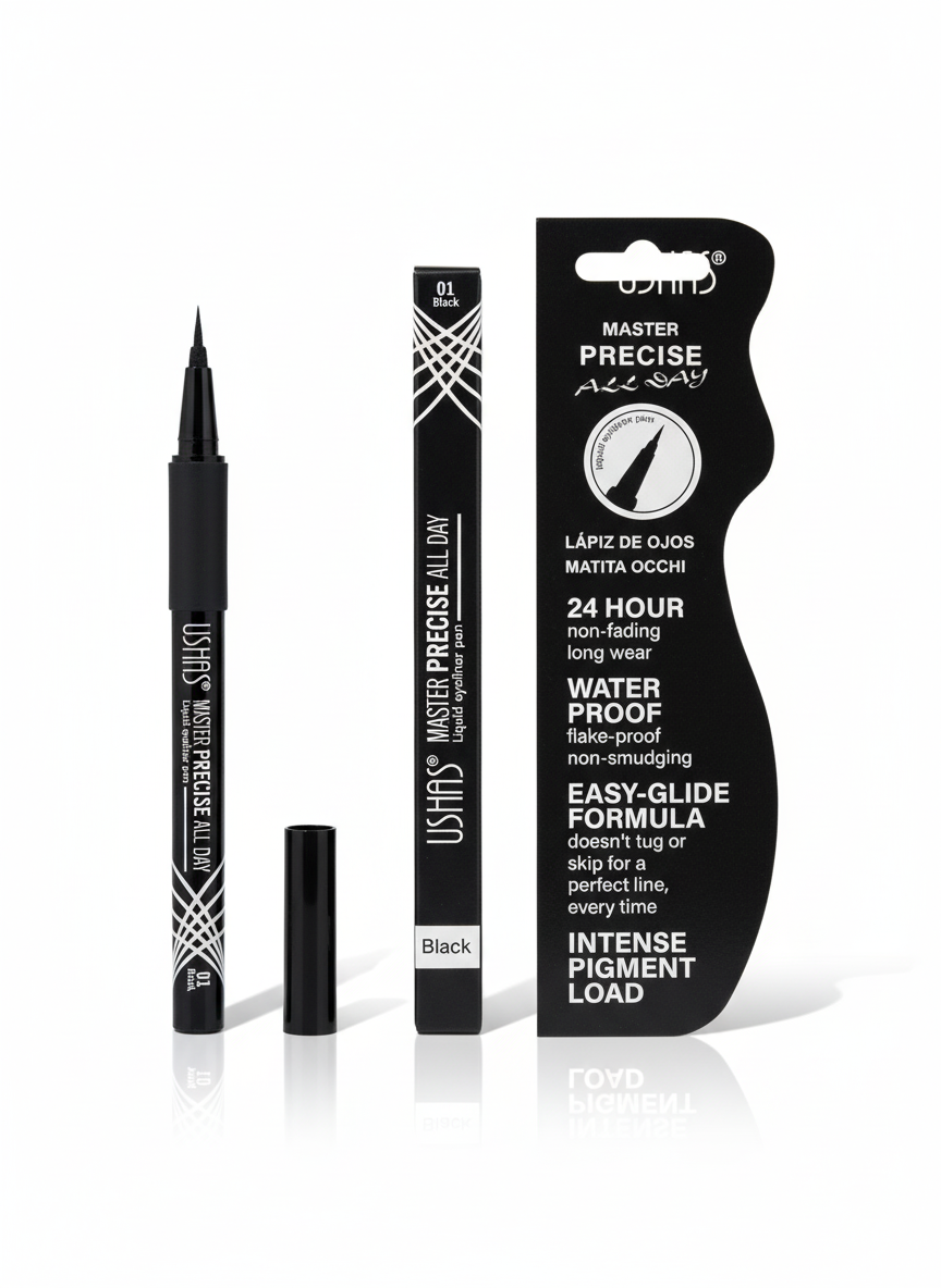 Ushas Master Precise All Day Liquid Eyeliner Pen – Black