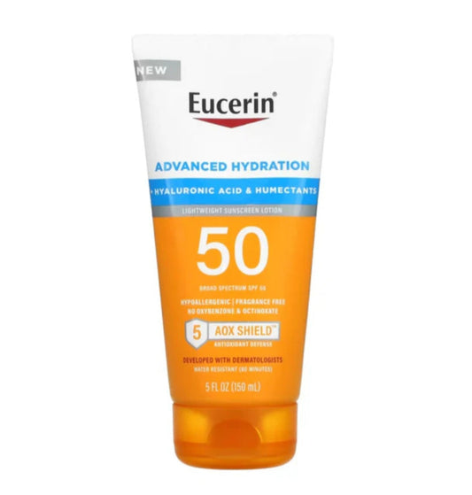 Eucerin Advanced Hydration SPF 50 Sunscreen Lotion with Hyaluronic Acid + Humectants- 150ml